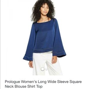 Nighttime Blue Long wise sleeve square neck